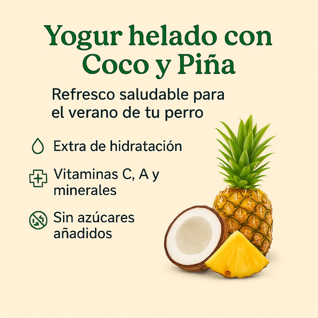 🍍 Yogur Helado con Coco y Piña - Yogupet